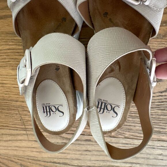Sofft Charday Womens Wedge Sandals Beige Size 9 M - Picture 3 of 8